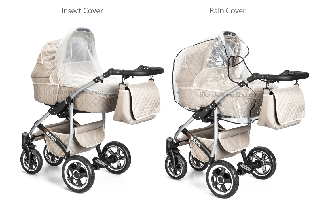 Pink Baby Pram Set Pushchair Car Seat Carrycot 3 in 1 Travel System From Birth - Imagen 11