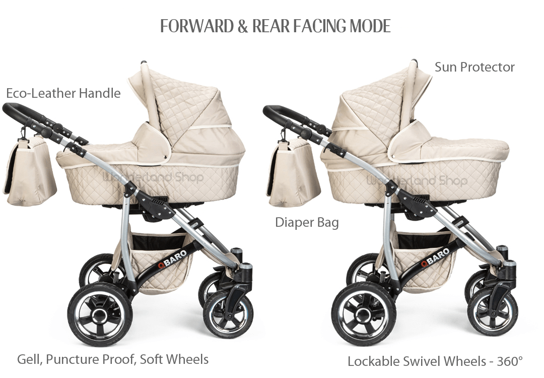 Pink Baby Pram Set Pushchair Car Seat Carrycot 3 in 1 Travel System From Birth - Imagen 3