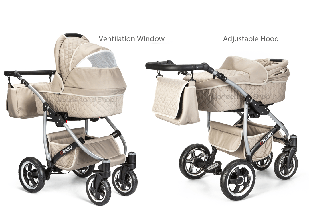 Pink Baby Pram Set Pushchair Car Seat Carrycot 3 in 1 Travel System From Birth - Imagen 6
