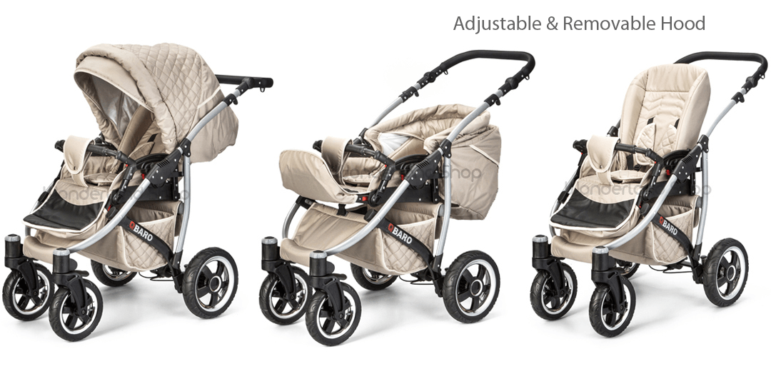 Pink Baby Pram Set Pushchair Car Seat Carrycot 3 in 1 Travel System From Birth - Imagen 9