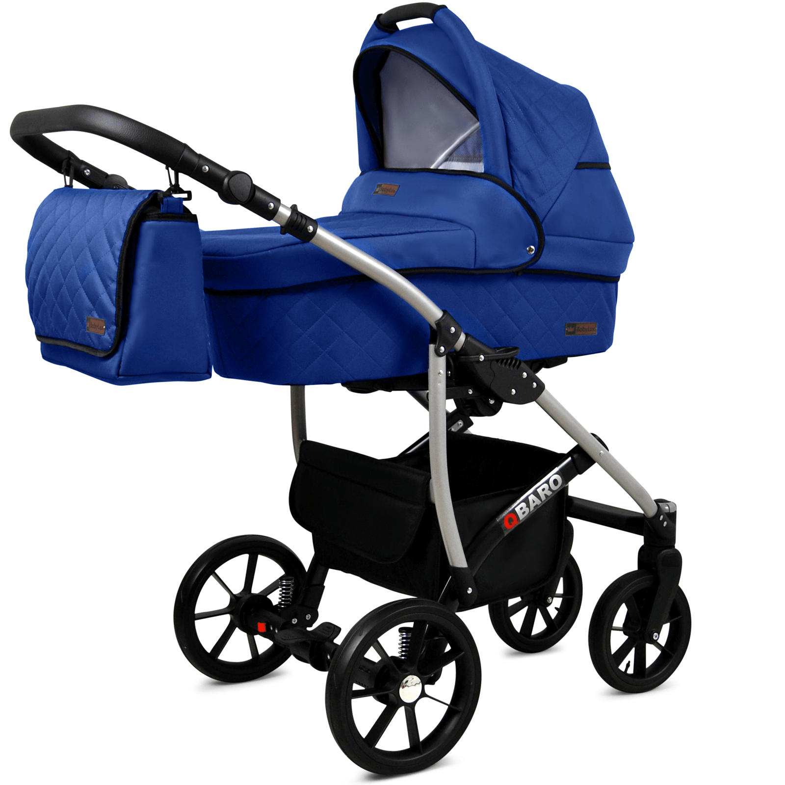 Set passeggino blu con seggiolino auto, navicella e navicella, sistema di viaggio 3 in 1 dalla nascita.