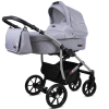 Baby Pram 3 in 1 Travel System Pushchair with Car Seat in Grey