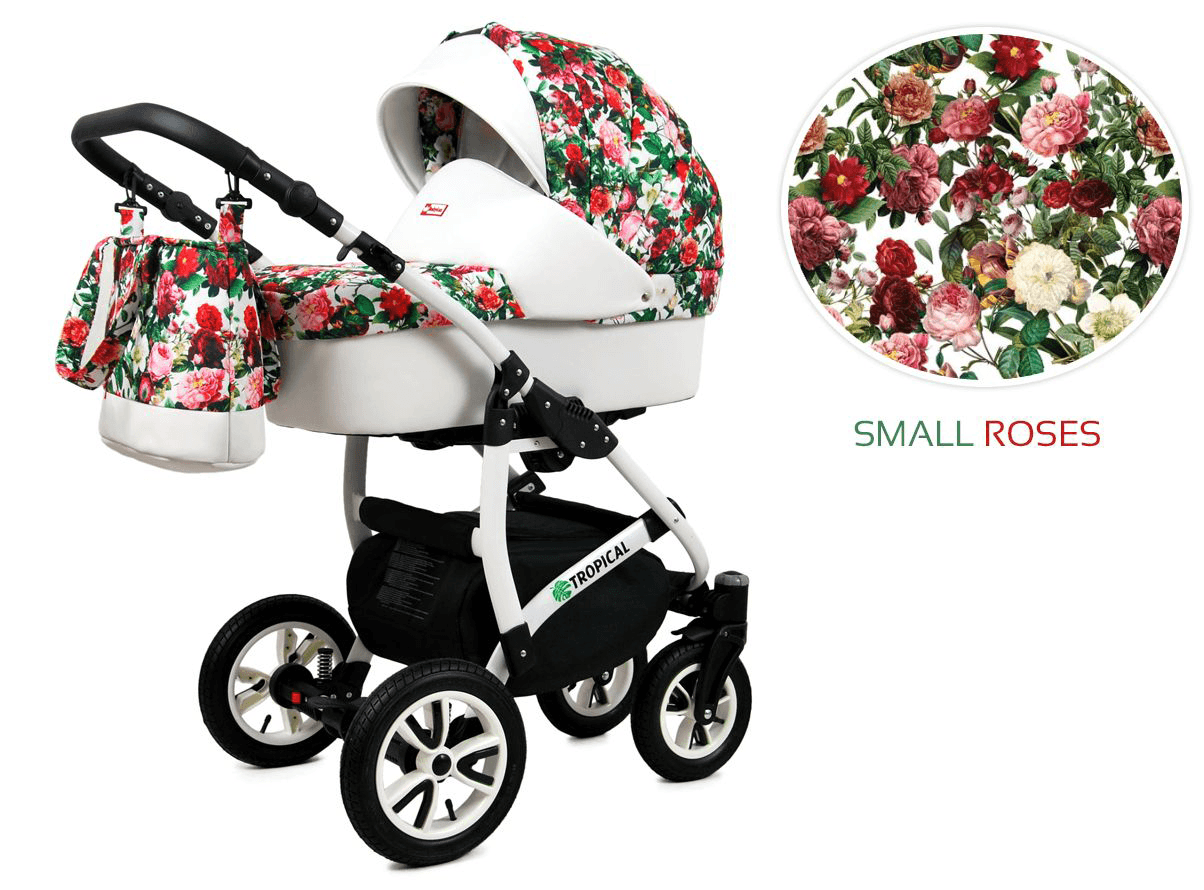 Small Roses Pram 3in1 Travel System Isofix Base for Newborn