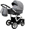 Ensemble de voyage 3 en 1 : poussette classique pliable grise
