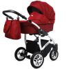 Ensemble de voyage 3 en 1 : poussette classique pliable rouge