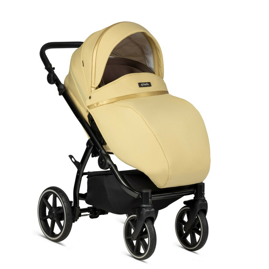 Baby Pram 4 in 1 Travel System Pushchair with Car Seat in Yellow - imagine 6