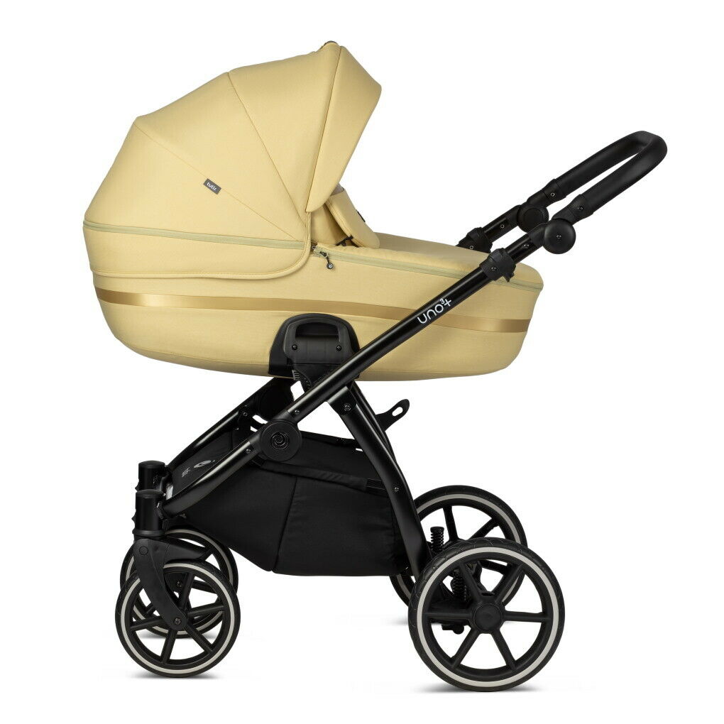 Baby Pram 4 in 1 Travel System Pushchair with Car Seat in Yellow