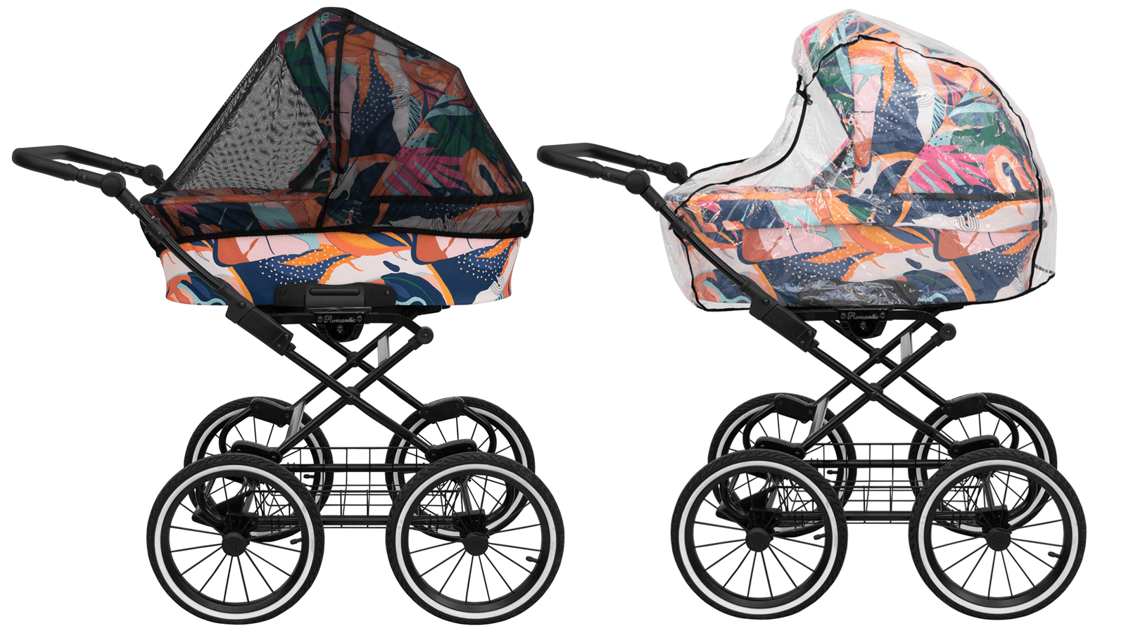 New Baby Pram Retro Set Classic Pushchair 3in1 Travel System Burgundy & Black Grey Frame - immagine 3