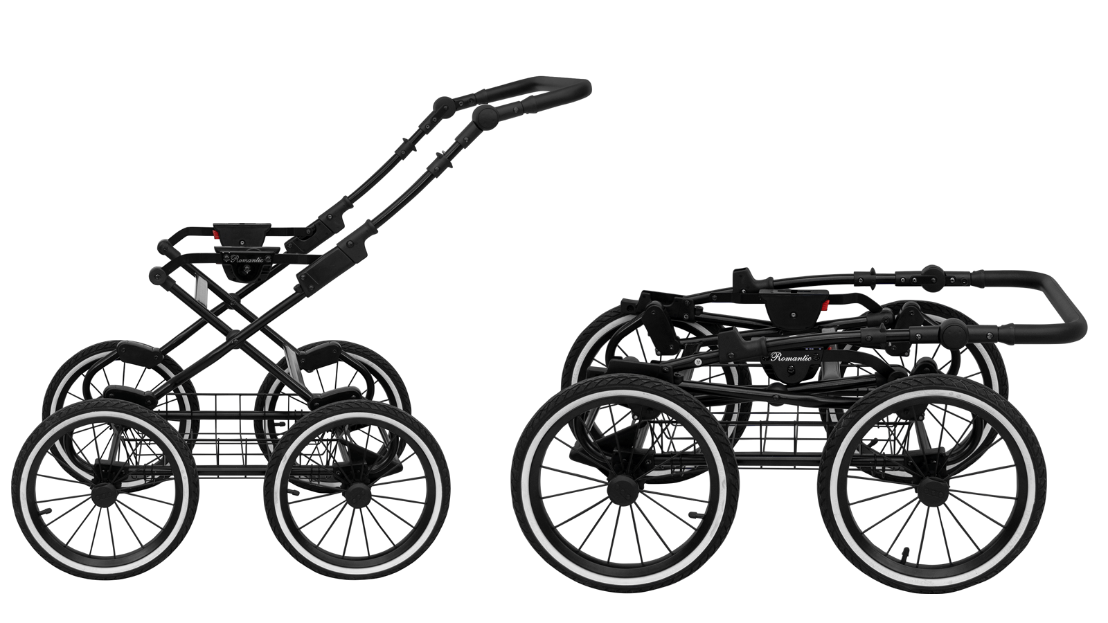 New Baby Pram Retro Set Classic Pushchair 3in1 Travel System Burgundy & Black Grey Frame - immagine 5