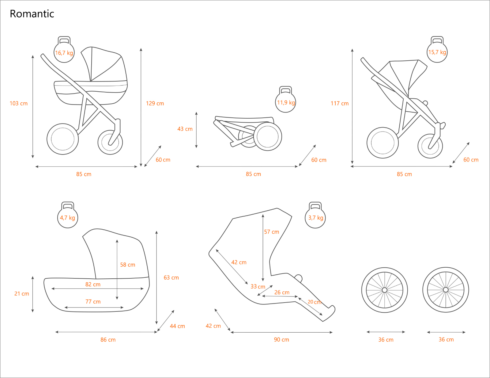 New Baby Pram Retro Set Classic Pushchair 3in1 Travel System Burgundy & Black Grey Frame - immagine 6