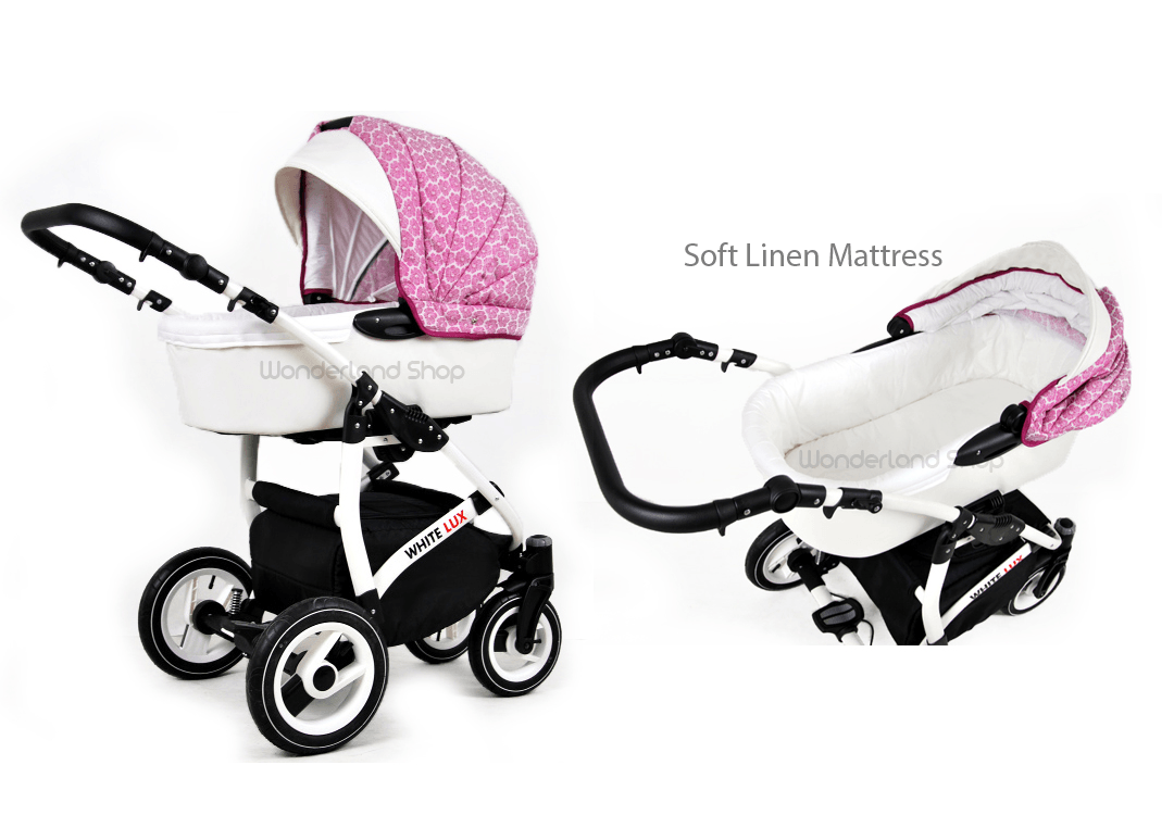 Baby Pram 3 in 1 Travel System Pushchair with Car Seat in Pattern – Image 4