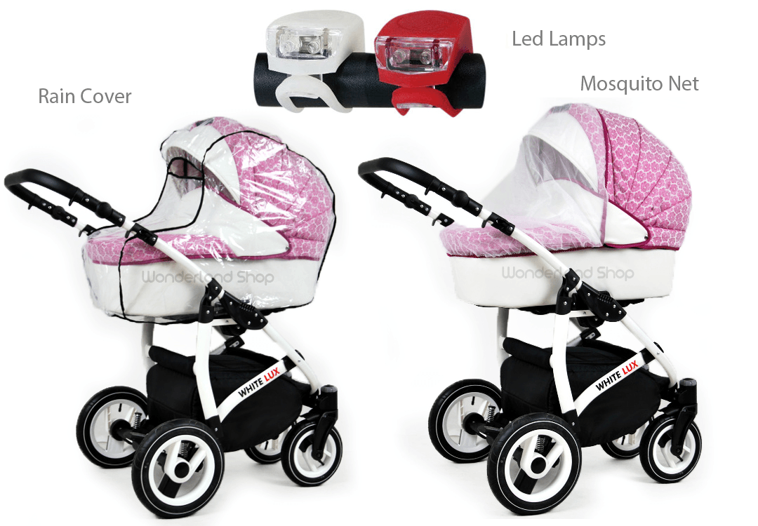 Baby Pram 3 in 1 Travel System Pushchair with Car Seat in Pattern – Image 8