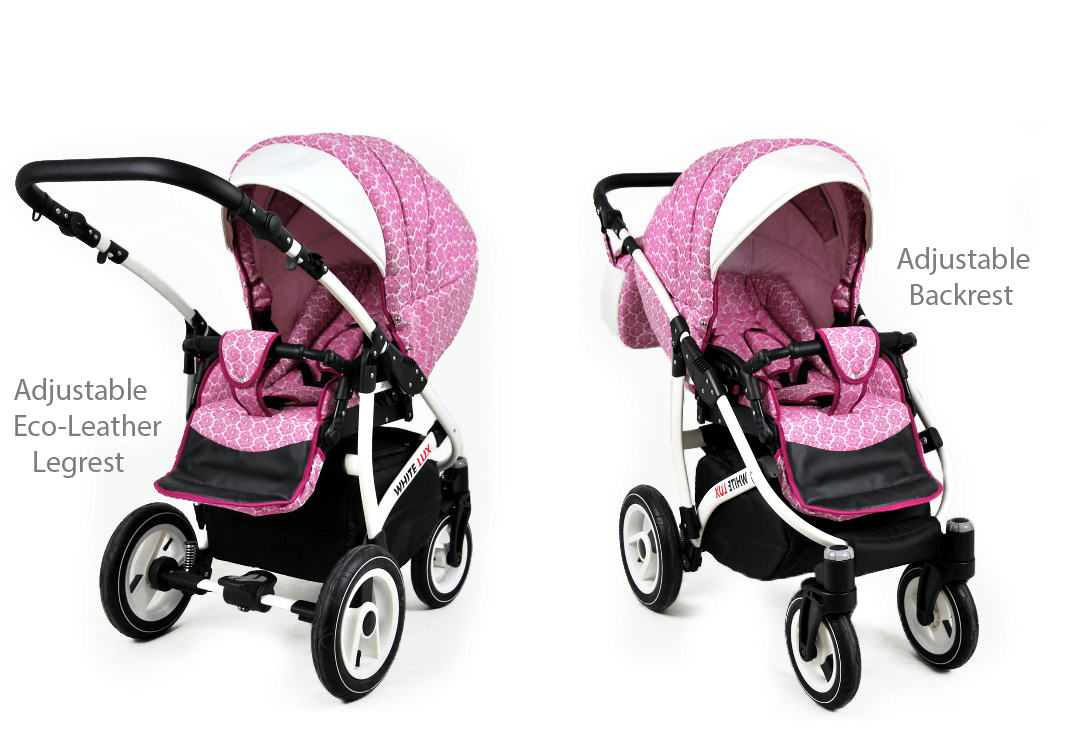 Baby Pram 3 in 1 Travel System Pushchair with Car Seat in Pattern – Image 7