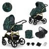 Baby Pram 3 in 1 Travel System Pushchair with Car Seat in Pattern