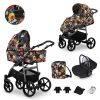 Cărucior pliabil 3 în 1 pentru nou-născuți, ediție argintie - multicolor