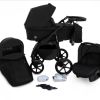 3 în 1 Baby Pram Boston Stroller Trio Travel System cu scaun auto în negru