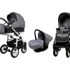 Steel Arrow Pram Pushchair 3 in 1 – BabyLux Alu Way Travel System with Car Seat