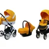 Cochecito y silla de coche de lujo 3 en 1 - Cochecito y silla de coche Lilly de Babylux - En color amarillo mostaza