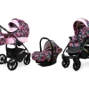 Luxury Baby Pram 3 in 1 Stroller Travel System Pushchair with Car Seat in Pattern