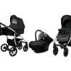 Onyx Pram Pushchair 3 in 1 – BabyLux Qbaro Travel System with Car Seat