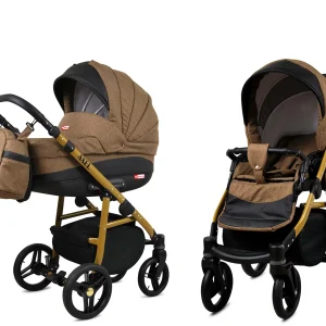 Vista alternativa de Chocolate Pram Pushchair 3 in 1 – BabyLux Axel Travel System with Car Seat
