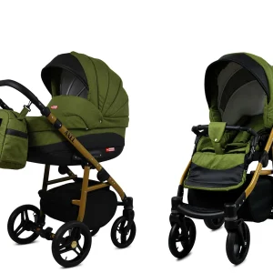 Vista alternativa de Olive Pram Pushchair 3 in 1 – BabyLux Axel Travel System with Car Seat