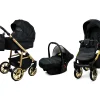 Onyx Pram Pushchair 3 in 1 – BabyLux Color Lux Travel System with Car Seat