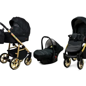 Onyx Pram Pushchair 3 in 1 – BabyLux Color Lux Travel System with Car Seat