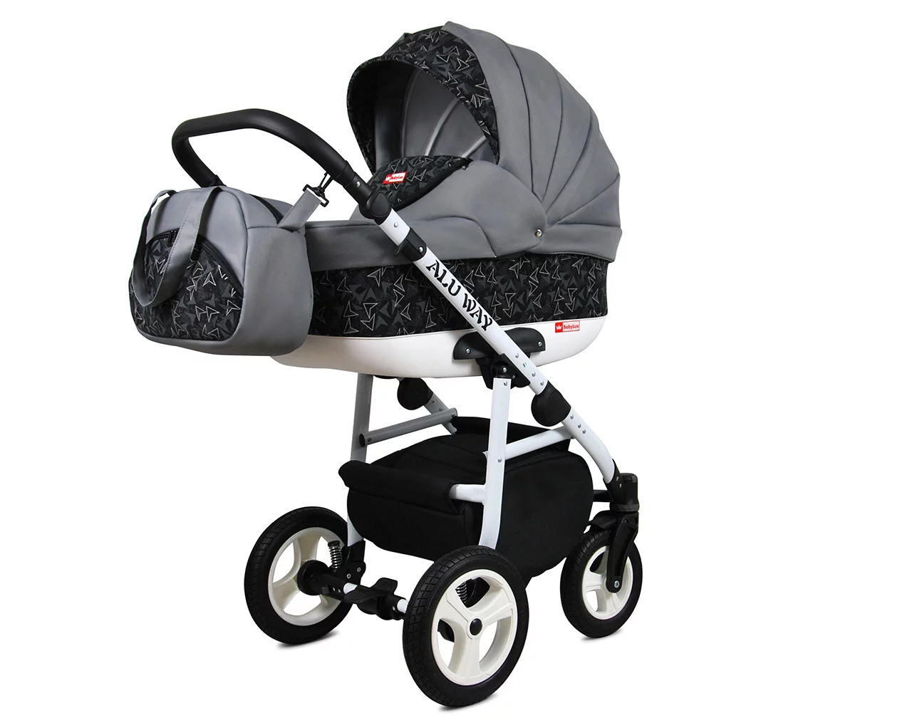 Steel Arrow Pram Pushchair 3 in 1 – BabyLux Alu Way Travel System with Car Seat - Obrázek 2