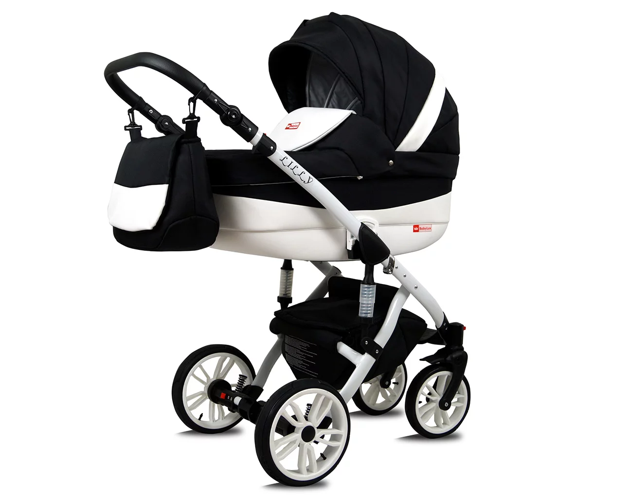 Carbon Pram Pushchair 3 in 1 – BabyLux Lilly Travel System with Car Seat - 2 kép