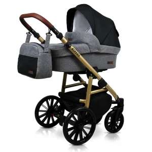 Az Grey Flex Black Pram Pushchair 3 in 1 – BabyLux Aspero Travel System with Car Seat alternatív nézete