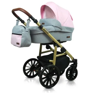 Az Light Pink Pram Pushchair 3 in 1 – BabyLux Aspero Travel System with Car Seat alternatív nézete