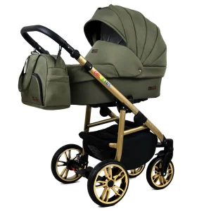Εναλλακτική άποψη του Olive Pram Pushchair 3 in 1 – BabyLux Color Lux Travel System with Car Seat