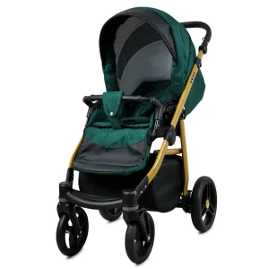 Bottle Green Pram Pushchair 3 in 1 – BabyLux Axel Travel System with Car Seat