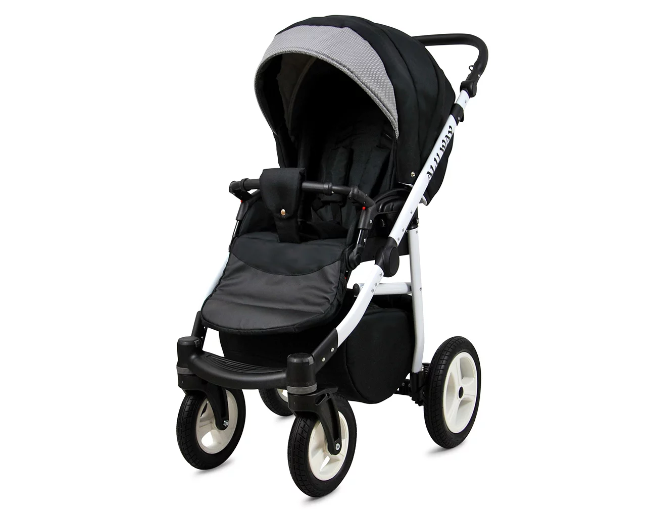 3 in 1 Luxury Stroller and Car Seat - Alu Way Pram Pushchair and Car seat by Babylux- In Carbon - Imagen 4