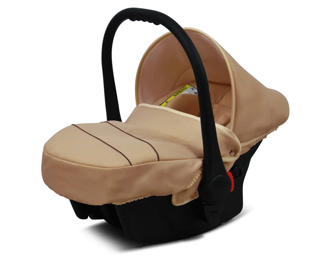 Beige Pram Pushchair 3 in 1 – BabyLux Qbaro Travel System with Car Seat - Image 4