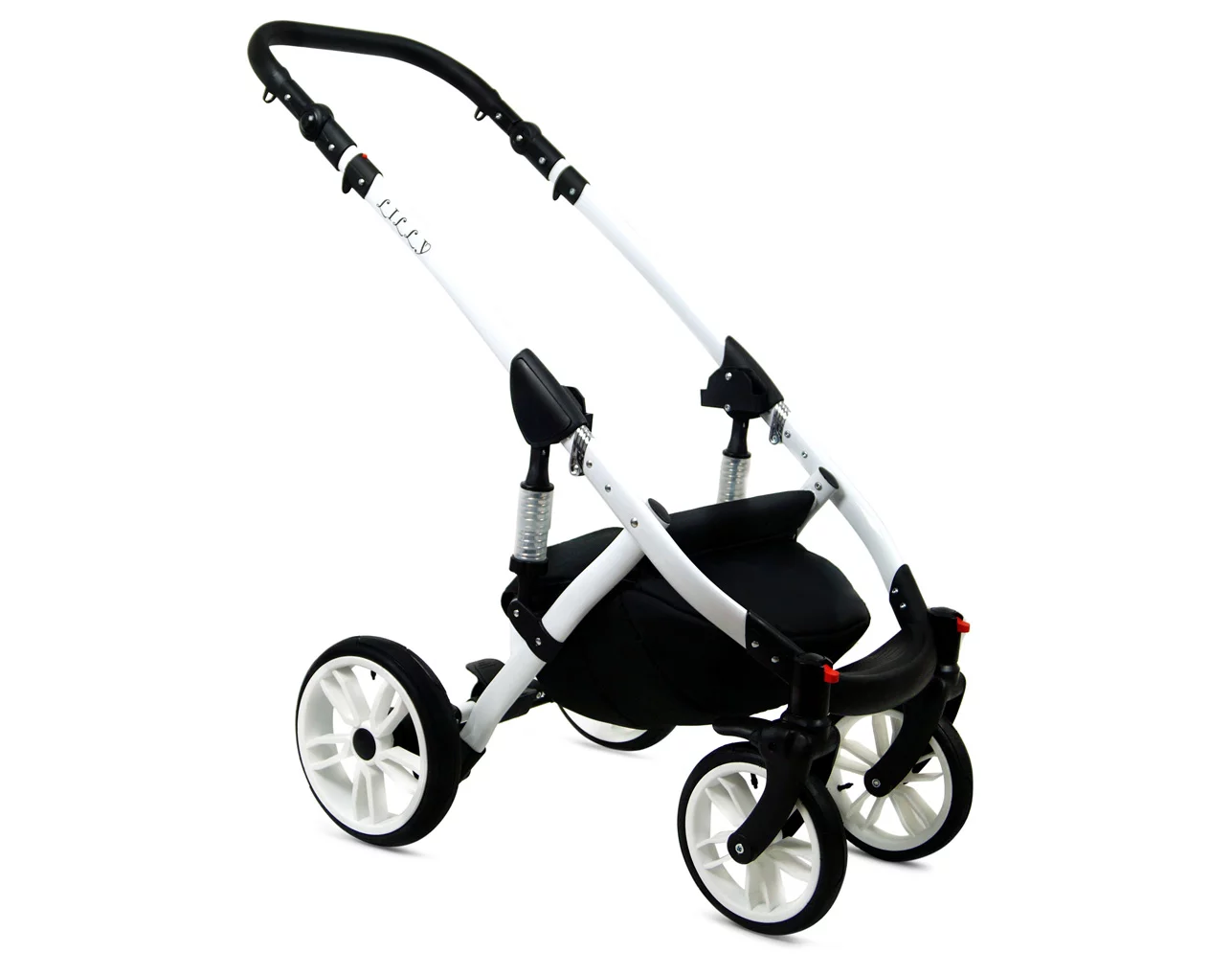 Carbon Pram Pushchair 3 in 1 – BabyLux Lilly Travel System with Car Seat - 5 kép