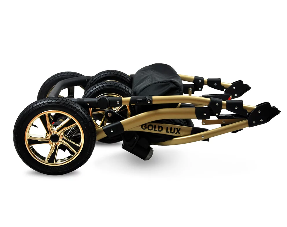 Onyx Pram Pushchair 3 in 1 – BabyLux Gold Lux Travel System with Car Seat – Bild 5