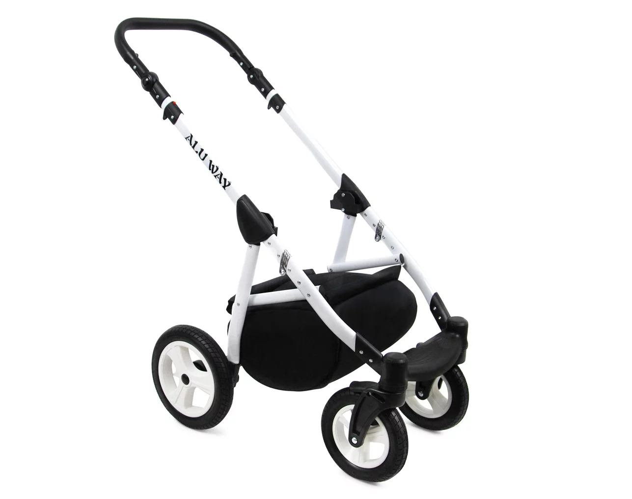 3 in 1 Luxury Stroller and Car Seat - Alu Way Pram Pushchair and Car seat by Babylux- In Carbon - Imagen 7