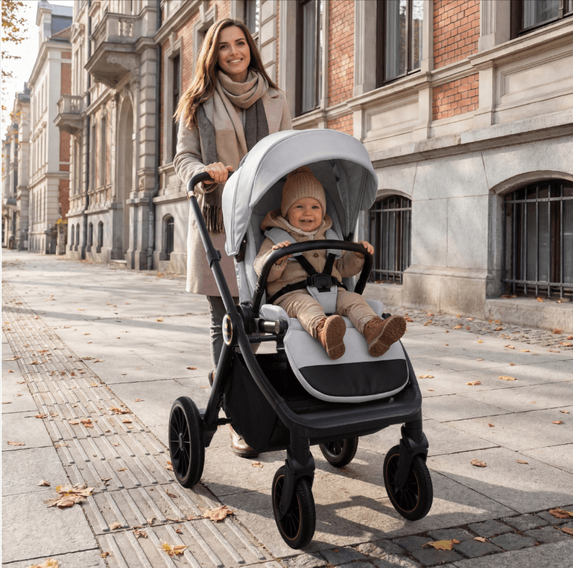 Olive 4 in 1 Pushchair – BabyLux Castor Travel System – Bild 3