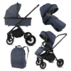 Castor 4 in 1 Stroller Travel System Pushchair with Car Seat & Isofix Base & Backpack in Light Blue
