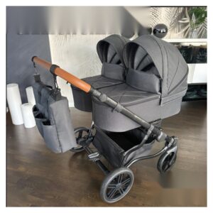 Carbon Silk Twin Pram Pushchair โ ADBOR Duo Lux Travel System