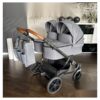 Silver Grey Twin Pram Pushchair – ADBOR Duo Lux Travel System