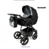 Black Mosaic 2 in 1 Pram Pushchair – ADBOR OX-V Travel System