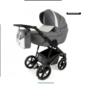 Grey & White 2 in 1 Pram Pushchair – ADBOR OX-V Travel System