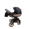 Black & Rose Gold 3 in 1 Pram Pushchair – ADBOR OXV-3D Travel System