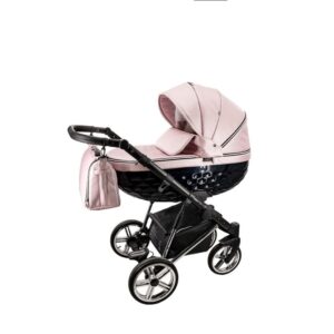 Blush Pink & Black 3 in 1 Pram Pushchair – ADBOR OXV-3D Travel System