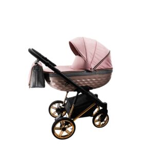 Dusty Pink & Rose Gold 3 in 1 Pram Pushchair – ADBOR OXV-3D Travel System