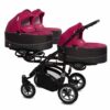 Amarant Purple Triple Pram Pushchair 3 Seater from Birth – BabyActive Trippy Triplet Travel System Full Set