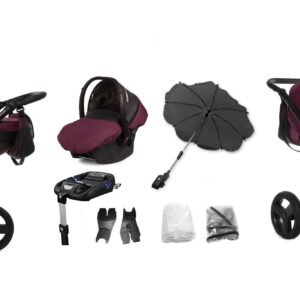 Alternatywny widok Plum Purple Pram Pushchair 2 in 1 – BabyActive Mommy Travel System